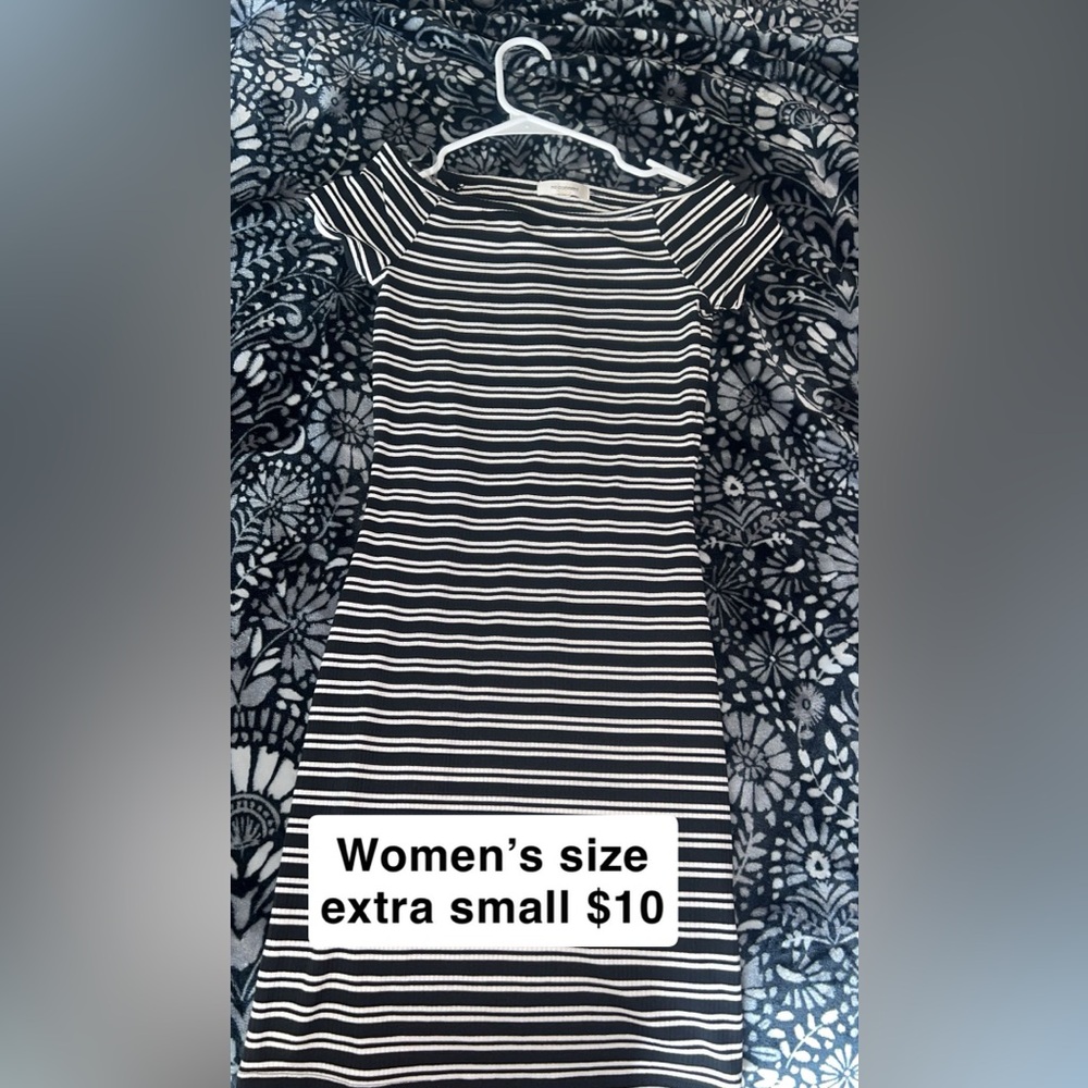 Black and White Striped Dress